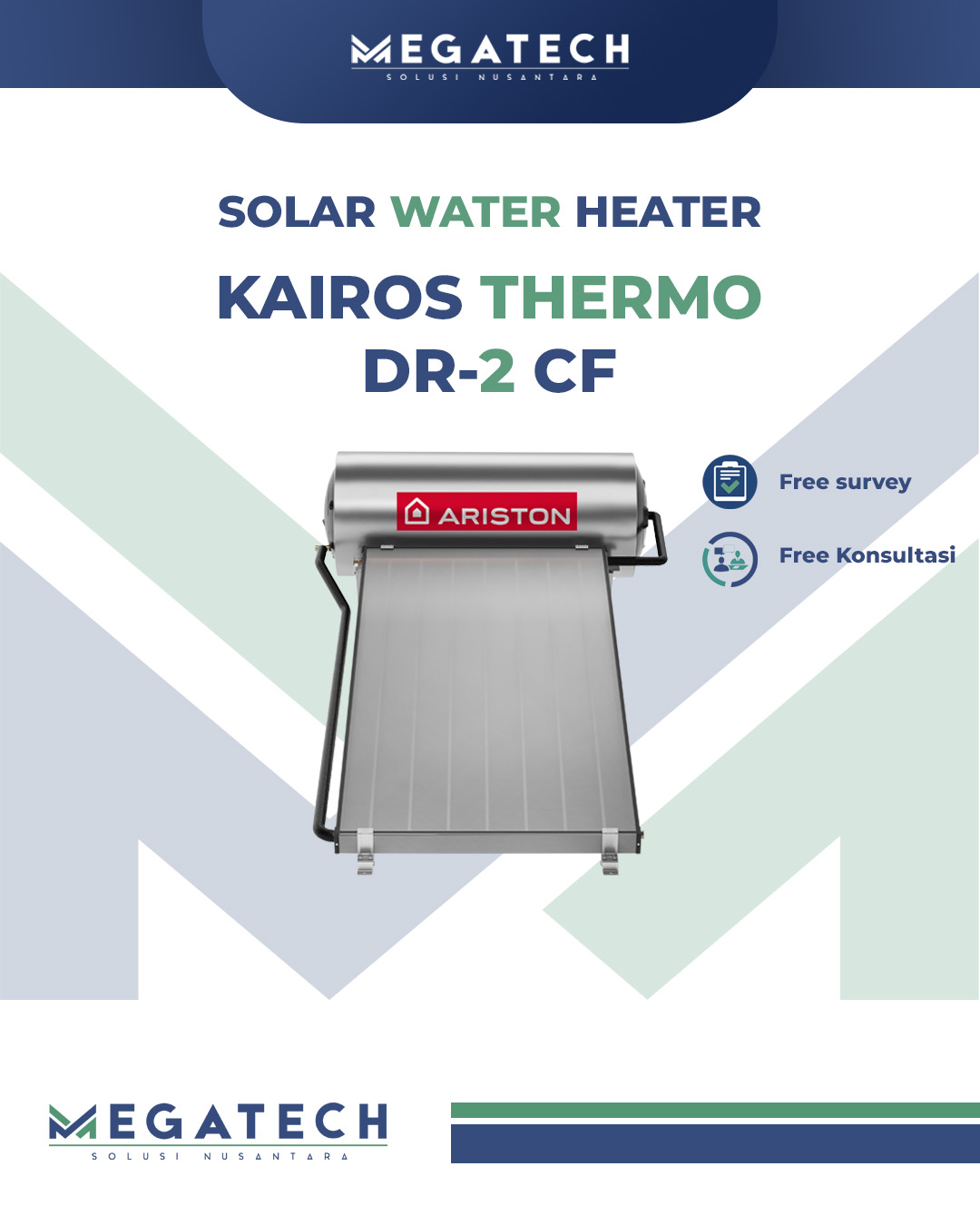 Solar Water Heater - Ariston Kairos Thermo DR-2 CF - 150 L